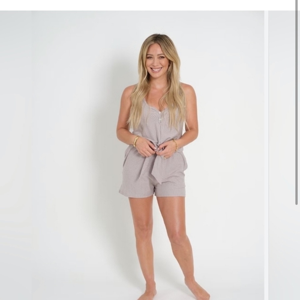 smash and tess x hillary duff shortie romper stripe summer shorts